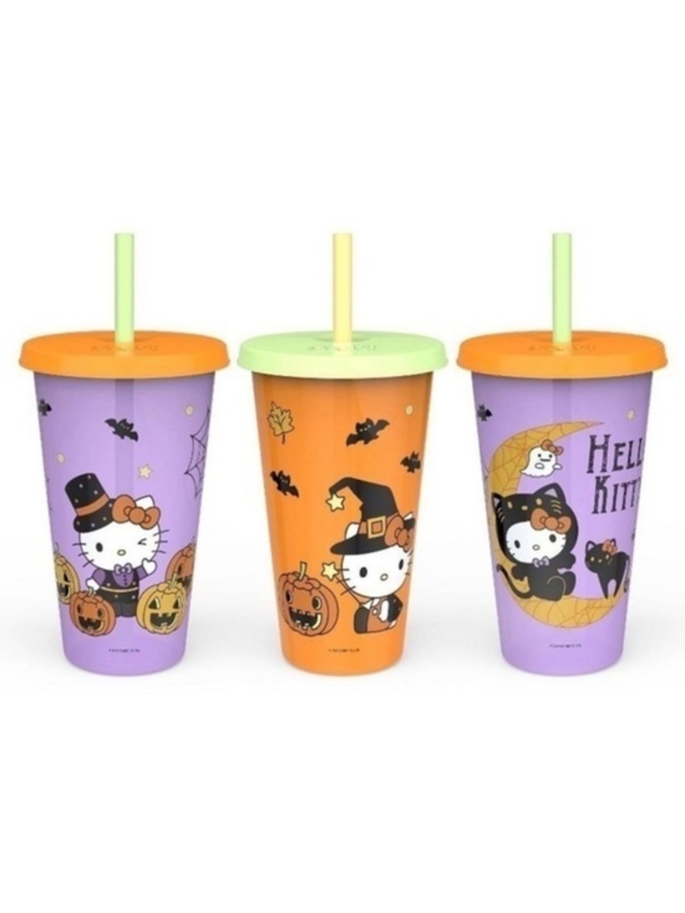 NWT. Hello Kitty Glow-In-The-Dark Halloween Party Cups